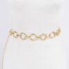 Round Chain Plus Size Metal Belt – Polished Finish