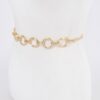 Round Chain Plus Size Metal Belt – Polished Finish