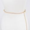 Round Chain Plus Size Metal Belt – Polished Finish