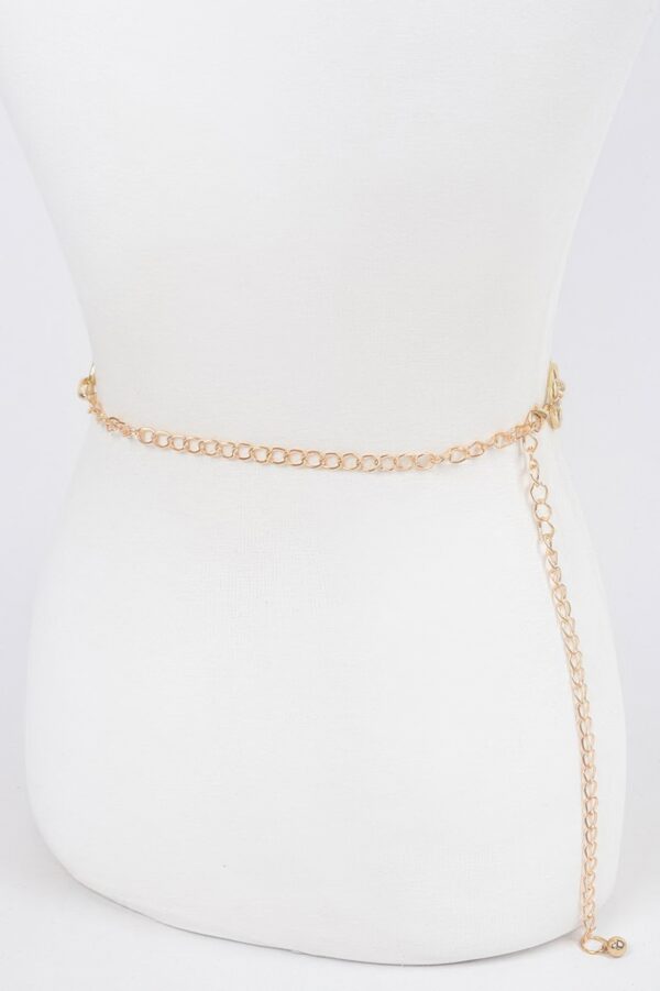 Round Chain Plus Size Metal Belt – Polished Finish