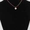 Braided Heart Pendant Necklace – Textured Chain