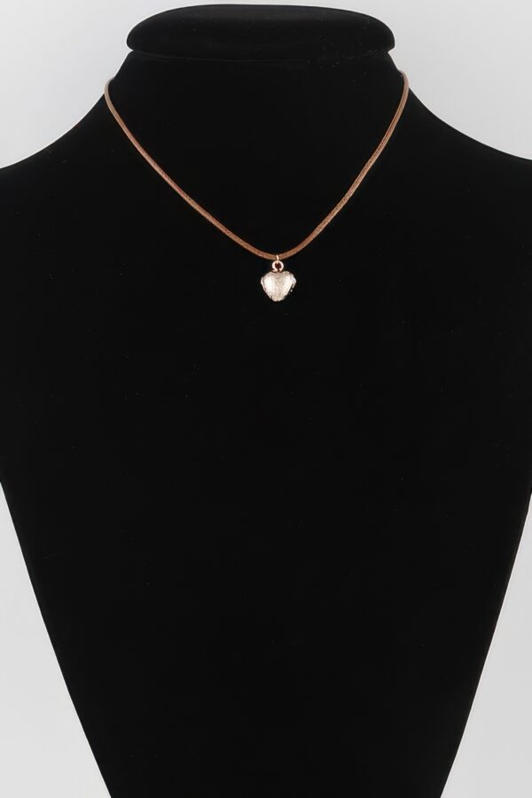 Braided Heart Pendant Necklace – Textured Chain