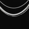 Triple Snake Chain Necklace – Layered Polished 14-Inch