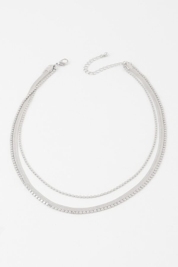 Triple Snake Chain Necklace – Layered Polished 14-Inch