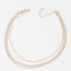 Triple Snake Chain Necklace – Layered Polished 14-Inch