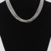 Layered Cubic Rhinestone Necklace – Multi-Strand Shine