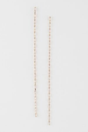 Crystal Bar Drop Earrings – Slim Vertical Bar