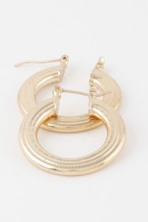 Minimal Flat Hoop Earrings – Sleek 1.2in Hoops