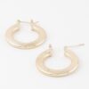 Minimal Flat Hoop Earrings – Sleek 1.2in Hoops