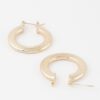 Minimal Flat Hoop Earrings – Sleek 1.2in Hoops