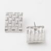Cross Hatch Plate Earrings – Textured Geometric Discs