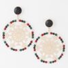Jeweled Snowflake Drop Earrings – Sparkling Motif