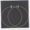 Wide Flat Hoop Earrings – Gold-Dipped Finish