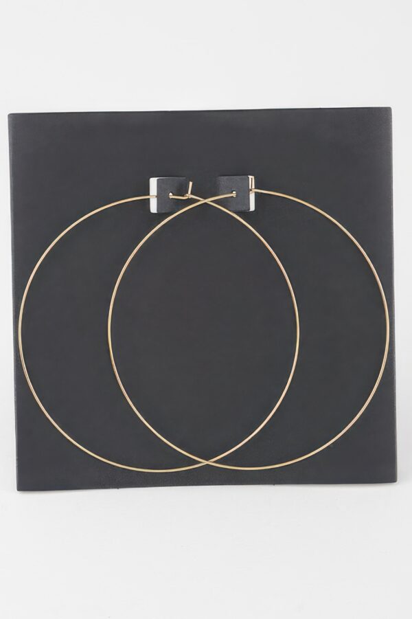 Wide Flat Hoop Earrings – Gold-Dipped Finish