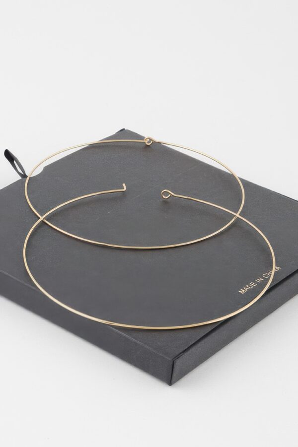 Wide Flat Hoop Earrings – Gold-Dipped Finish