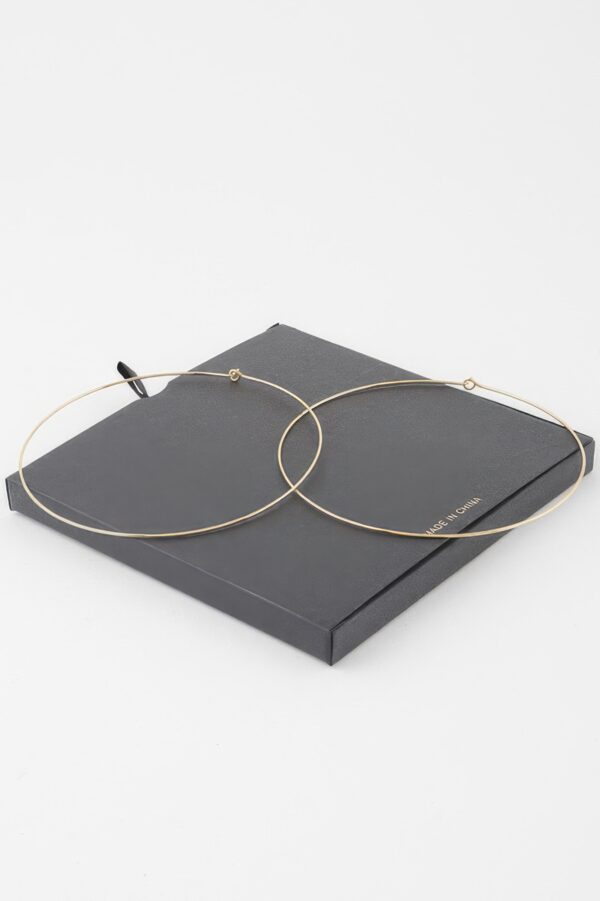 Wide Flat Hoop Earrings – Gold-Dipped Finish