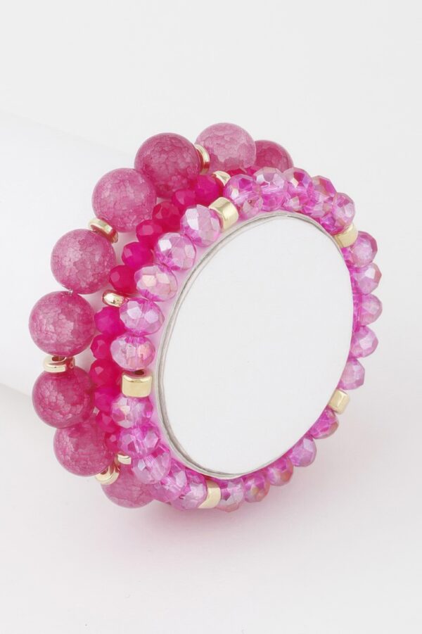 Triple-Strand Crystal Beaded Bracelet – Layered Sparkle
