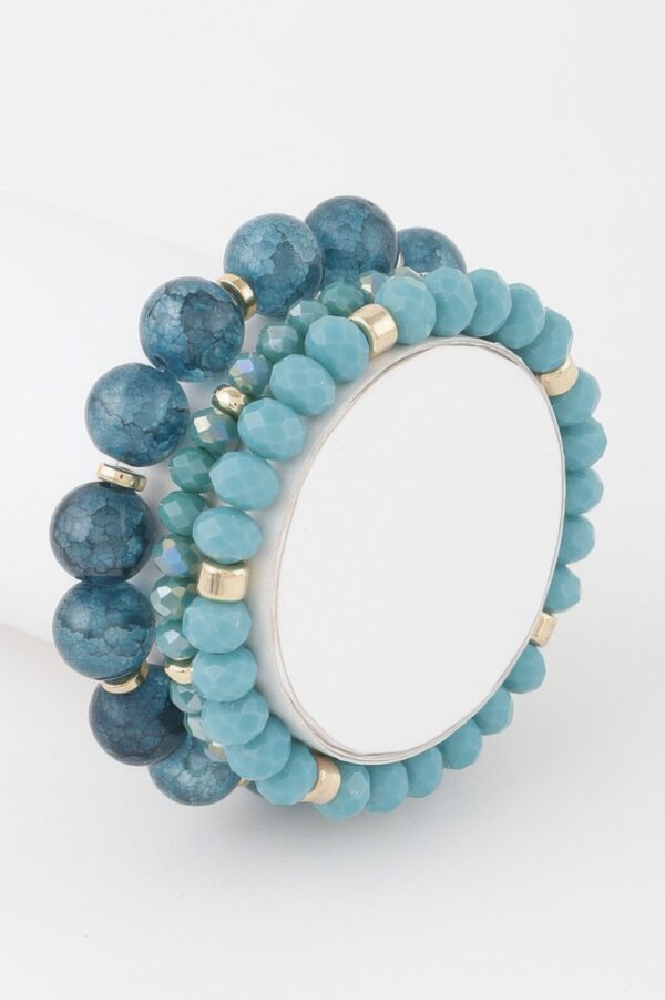 Triple-Strand Crystal Beaded Bracelet – Layered Sparkle