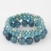 Triple-Strand Crystal Beaded Bracelet – Layered Sparkle