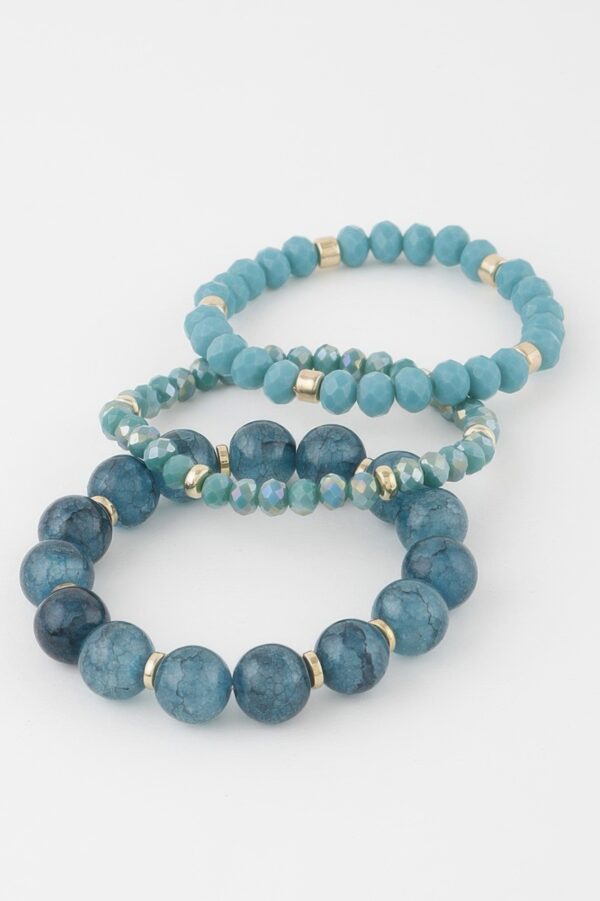 Triple-Strand Crystal Beaded Bracelet – Layered Sparkle