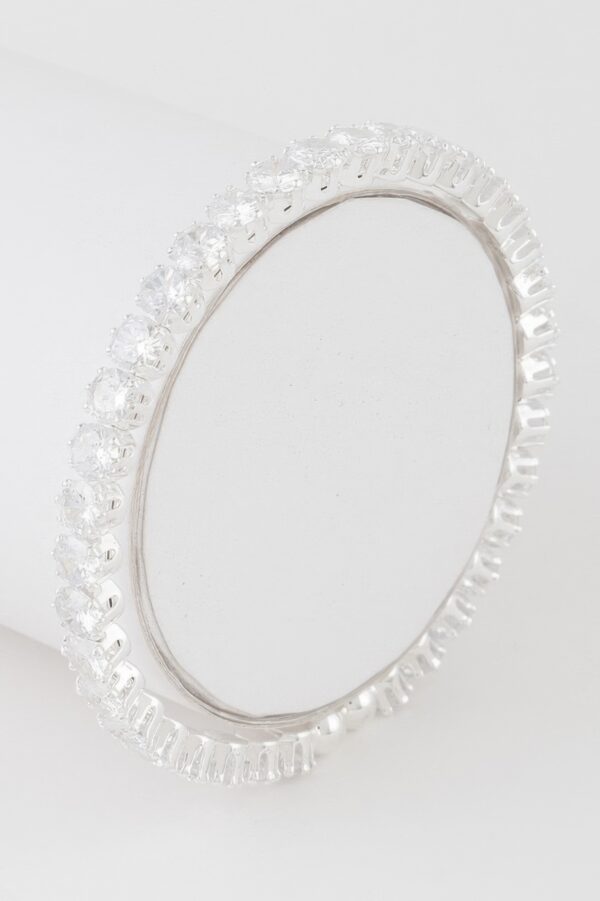 Rhinestone Cuff Bracelet with Structured Sparkle