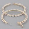 Petite Jeweled Hoop Earrings – 2.2″ Dainty Hoops