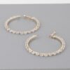 Petite Jeweled Hoop Earrings – 2.2″ Dainty Hoops