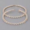 Teardrop Jeweled Hoop Earrings – Oversized Facet Hoops