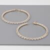 Teardrop Jeweled Hoop Earrings – Oversized Facet Hoops