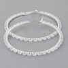 Teardrop Jeweled Hoop Earrings – Oversized Facet Hoops