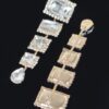 Rhinestone Drop Earring – Slender Cascading Sparkle