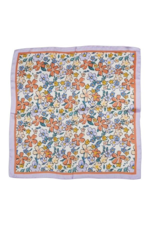 Flower Print Bandana – Multicolor Floral Square