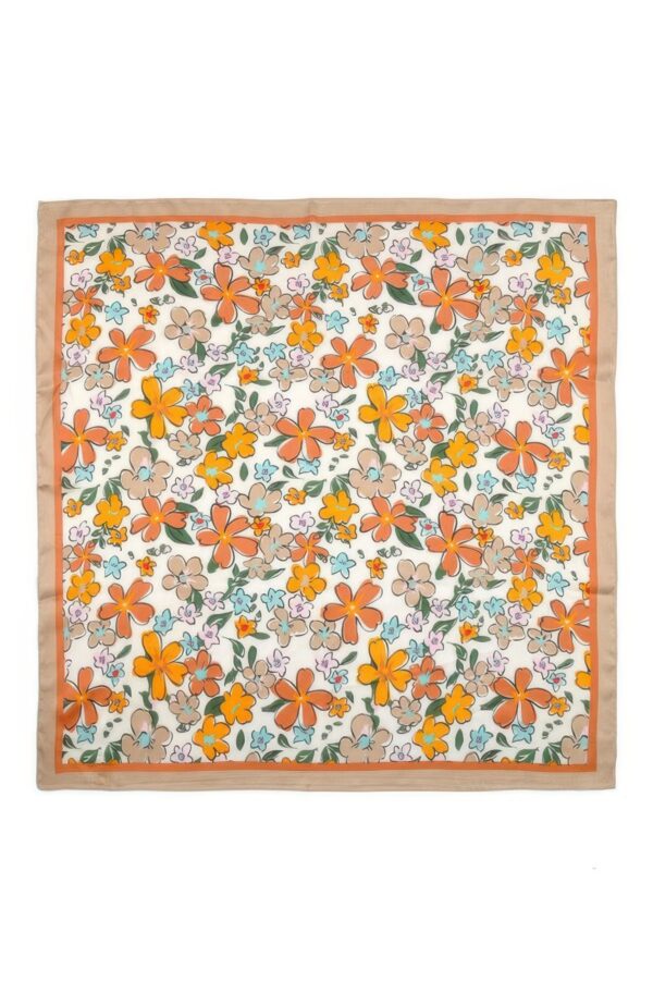 Flower Print Bandana – Multicolor Floral Square