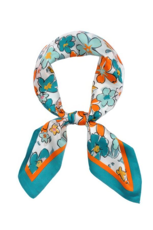 Flower Print Bandana – Multicolor Floral Square