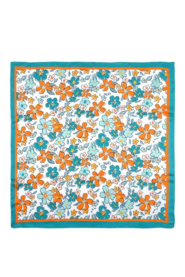Flower Print Bandana – Multicolor Floral Square