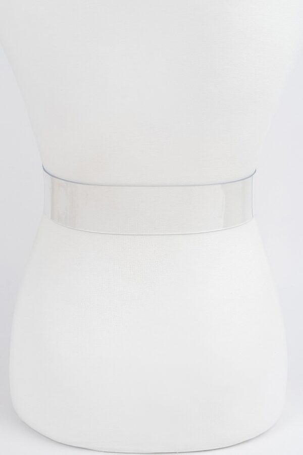 Faux Bamboo Buckle Belt – Wide PVC Waist Belt