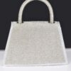 Rhinestone Top Handle Clutch with Metallic Accents
