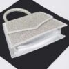 Rhinestone Top Handle Clutch with Metallic Accents