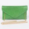Full Rhinestone Envelope Chain Clutch – Evening Sparkle