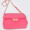 Quilted Faux Leather Flap Bag – Compact Top-Handle