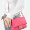 Quilted Faux Leather Flap Bag – Compact Top-Handle