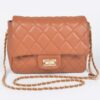 Quilted Faux Leather Flap Bag – Compact Top-Handle