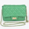 Quilted Faux Leather Flap Bag – Compact Top-Handle