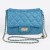 Quilted Faux Leather Flap Bag – Compact Top-Handle