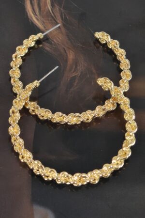 Chain Hoop Earrings – Polished Chain-Link Design