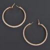 Round Pearl Hoop Earrings – Mid-Size Hoops
