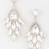 Rhinestone Teardrop Flare Earrings – Elongated Sparkle
