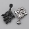 Rhinestone Teardrop Flare Earrings – Elongated Sparkle