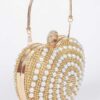 Heart-Shaped Rhinestone Party Clutch