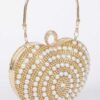 Heart-Shaped Rhinestone Party Clutch
